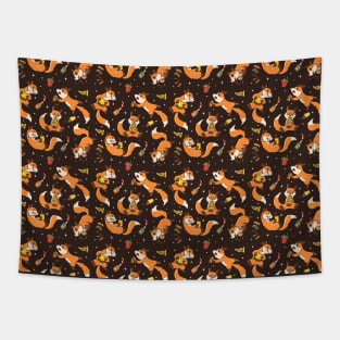 Pattern Fast Food Foxes by Tobe Fonseca Tapestry