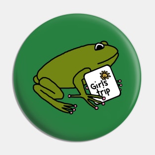 Green Frog goes on Girls Trip Pin