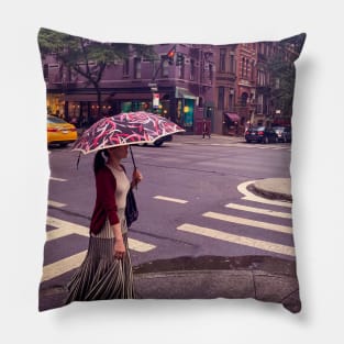 Upper West Side Girl Manhattan Street NYC Pillow