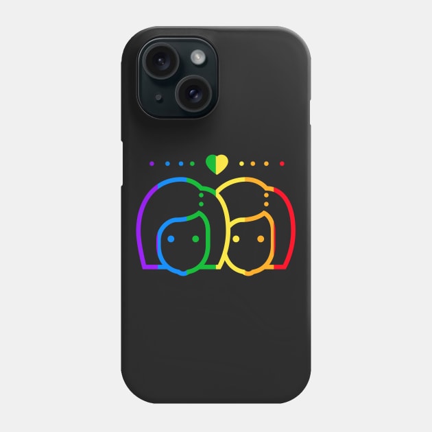 Lesbian Rainbow Color Women Phone Case by RadStar