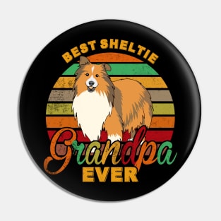 Best Sheltie Grandpa Ever Pin