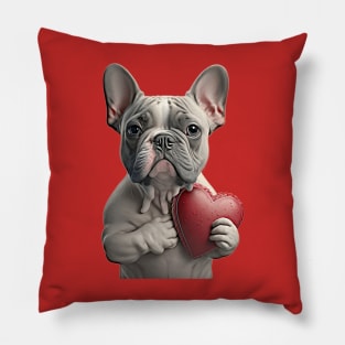 French Bulldog Valentine's Day Pillow