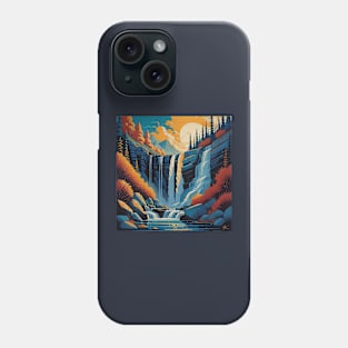 Beautiful paint of waterfall Phone Case