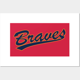 Atlanta Braves 1972-1980 a 3 layer Vintage Metal Art – Hex Head Art