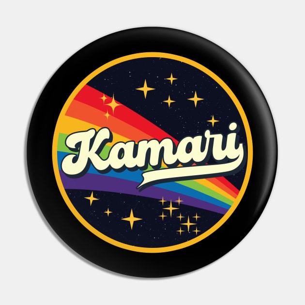 Kamari // Rainbow In Space Vintage Style Pin by LMW Art