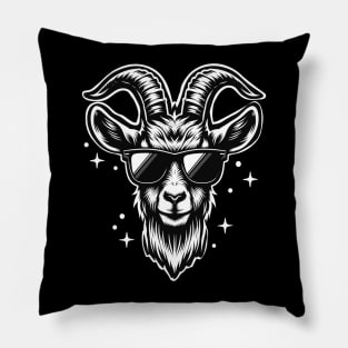 Cool Sunglasses Goat Farm Enthusiast Pillow