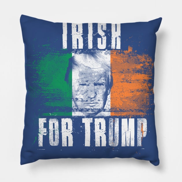 Irish For Trump - Trump 2020 Patriotic Flag Pillow by Family Heritage Gifts