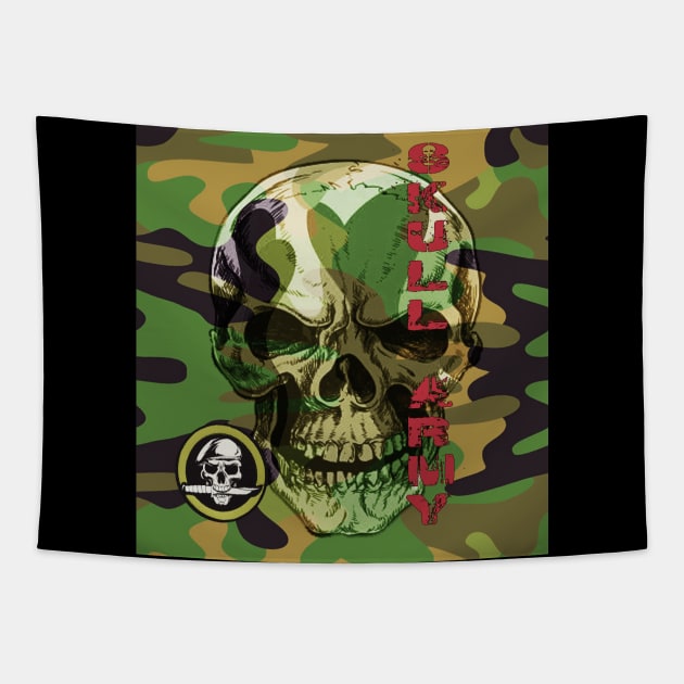 Skull Camouflaged Tapestry by SkullTroops