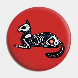 Sugar Skull Calavera Cat I Pin