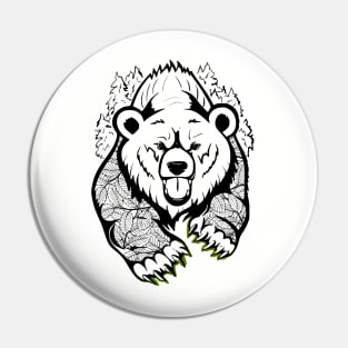 Bear spirit in the wood Pin