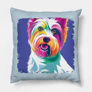 Biewer Terrier Pop Art - Dog Lover Gifts Pillow