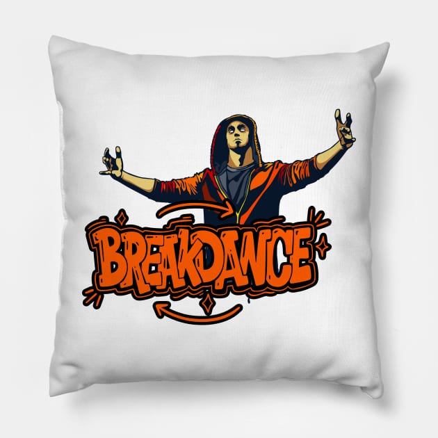 Breakdance Pillow by Abiarsa