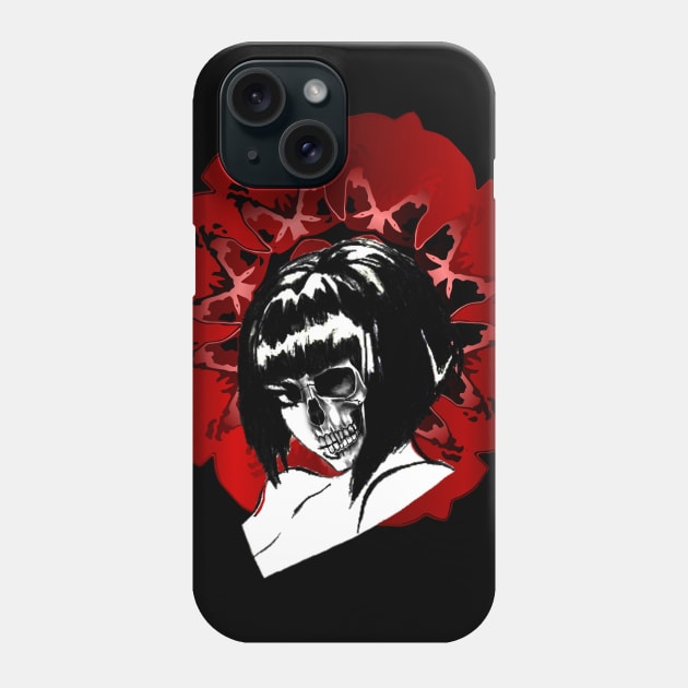 Blood Moon & Skull Beaute Phone Case by dezzydcreates