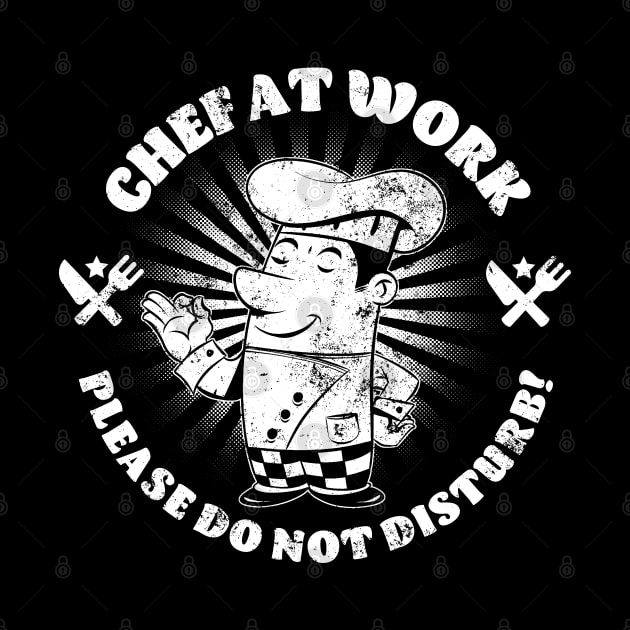 Chef at Work Cartoon by Black Tee Inc