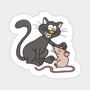 Cat and mouse funny Magnet