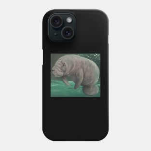 Manatee swimming at the springs Phone Case