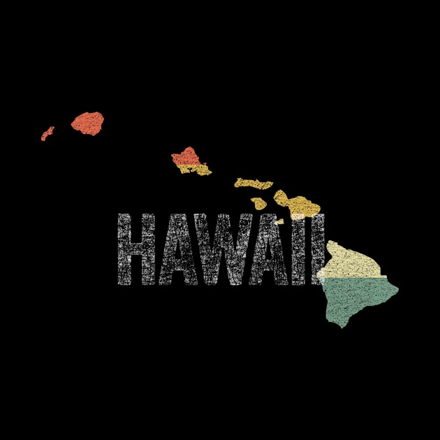 Hawaii Retro 80s Distressed Vintage Sunset by Hashtagified