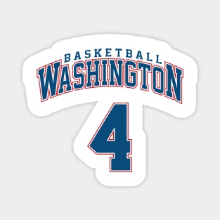 Washington Basketball - Player Number 4 Magnet