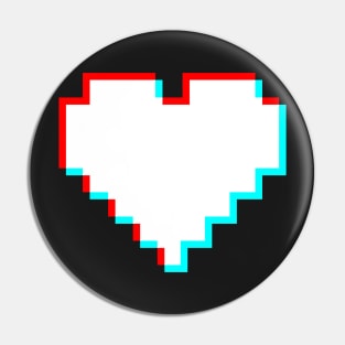 8 Bit Heart Glitch Pin