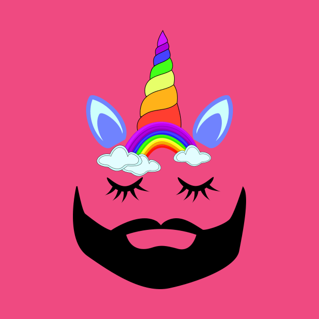 Unicorn with beard by Imutobi