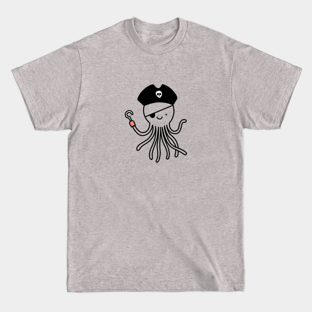 Cute Captain Pirate Octopus - October - T-Shirt