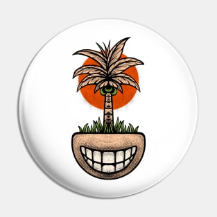 Coconut tree with smile Pin