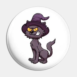 Scary Black Cat Pin