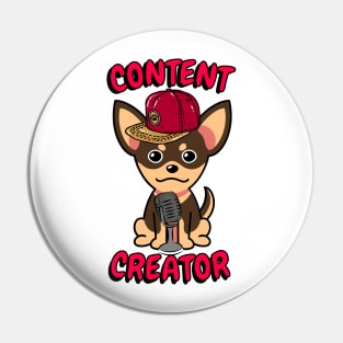 Cute small dog is a content creator Pin