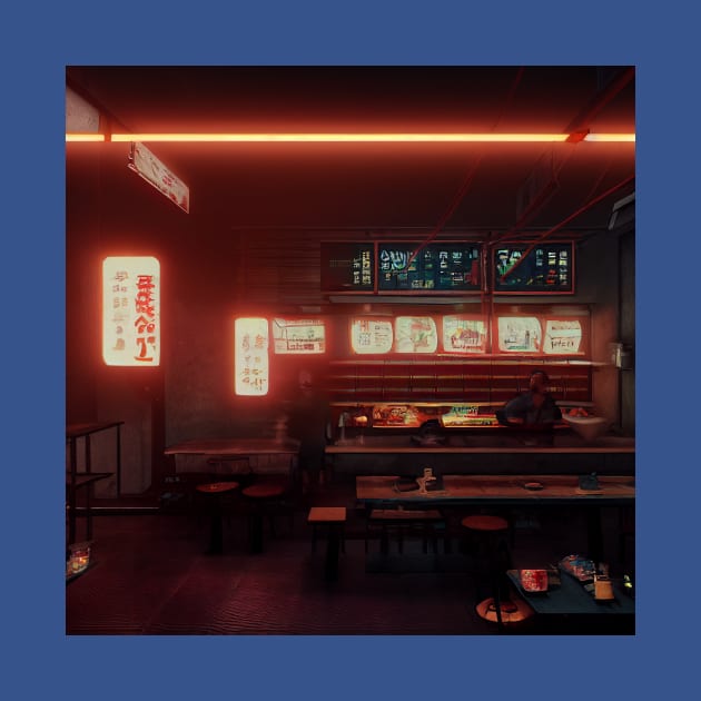 Cyberpunk Tokyo Ramen Shop by Grassroots Green