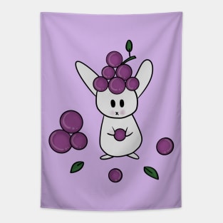 Bunny playing with Grapes Tapestry