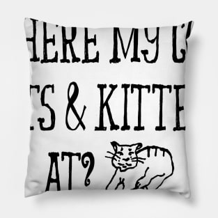 Cool Cats and Kittens Pillow