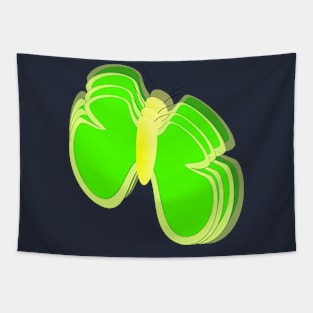 yellow green butterfly Tapestry