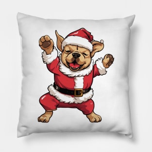 Cartoon Christmas French Bulldog Dancing Pillow