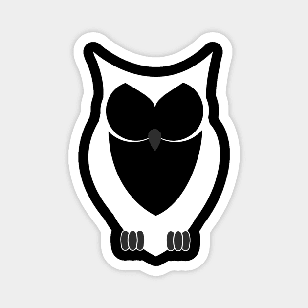 WHITE OWL Magnet by STRANGER