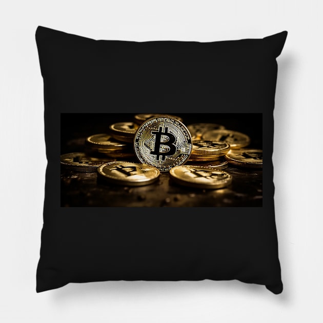 Bitcoin - Trader Life Pillow by alanrceratti