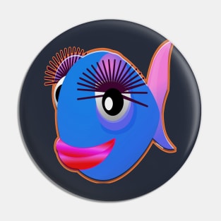 Flirtatious woman fish fish color Pin