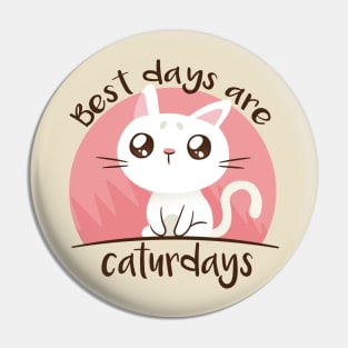 Best days are Caturdays Pin