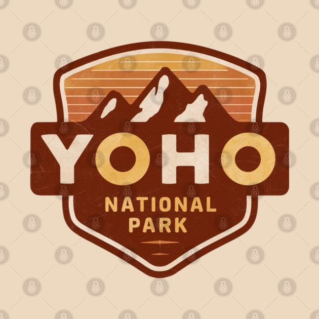 Vintage Emblem Yoho National Park by Perspektiva