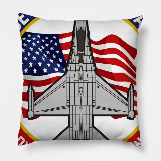 F-16 Fighting Falcon - Made in... Pillow by MBK