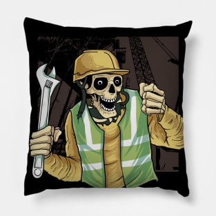 Mechanic Skull Pillow