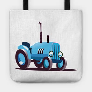 Cute Blue tractor Tote