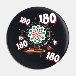 Darts Dartboard 180 Cartoon Pin