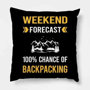 Weekend Forecast Backpacking Backpack Backpacker Pillow