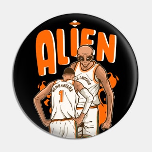 Victor Wembanyama Alien Cartoon Pin