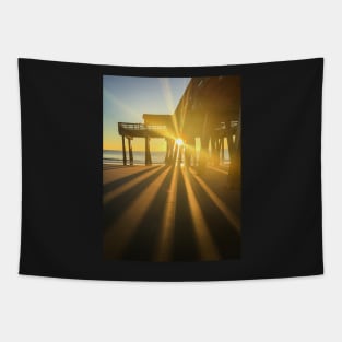 Sunrise at Tybee Island Pier Tapestry