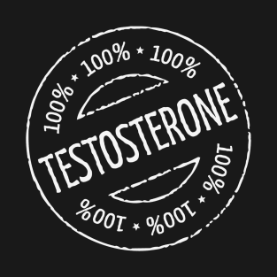 100% Testosterone Stamp (White) T-Shirt