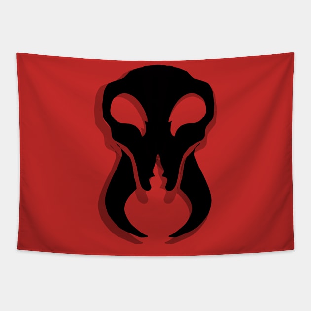 Ant Skull in dark silhoute Tapestry by ASCORNION