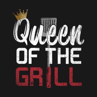 Retro Queen Of The Grill BBQ Barbecue T-Shirt
