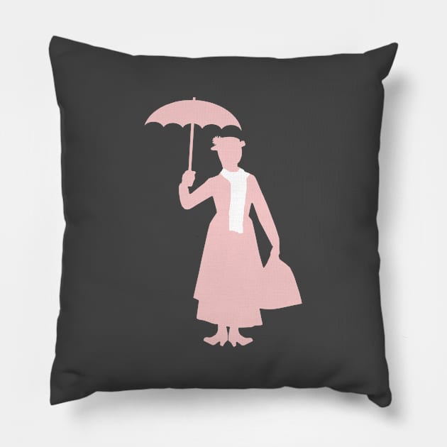 Millennial Pink Mary Silhouette Pillow by FandomTrading