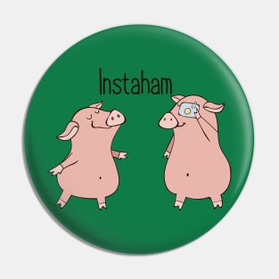 Instaham- Funny Pig Selfie Gift Pin